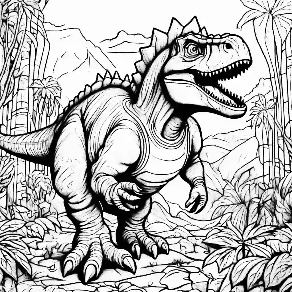 Cartoon dinosaurs coloring pages